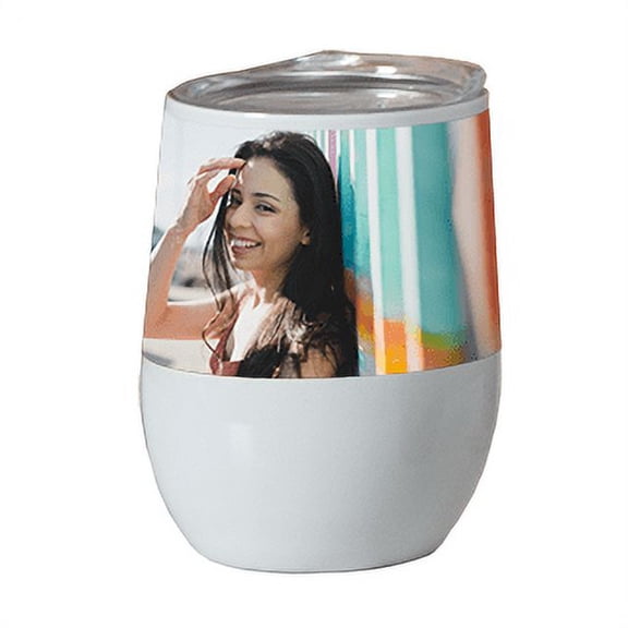12oz Customizable Photo Wine Tumbler with Lid