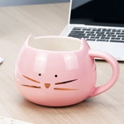 EPFamily 12oz Pink Cute Cat Ceramic Mug, Hidden 3D Kitty Inside, Novelty Coffee Tea Cup, Cat Lover Gifts, Birthday Christmas Gift for Women Mom Girls