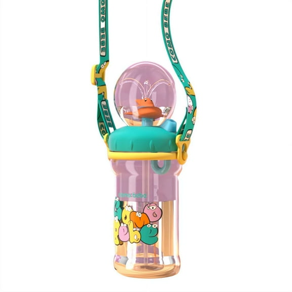 12oz Drinking Cup with Whale Squirt -  New Cute Whale Spray Water Cup, BPA Free Leak Proof Straw Cup Sippy Cups Kids Non Spill Water Bottle Straw Cups