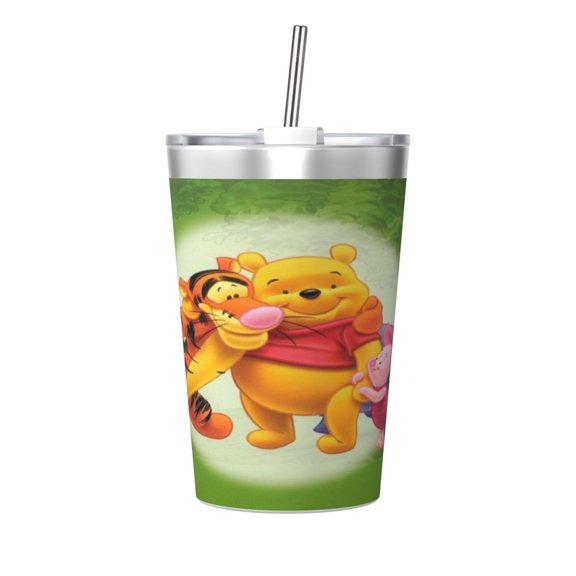 12oz Ee-Yore Stainless Steel Insulated Tumbler Cups With Conical Straw