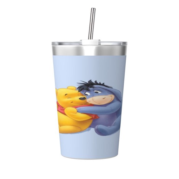 12oz Ee-Yore Stainless Steel Insulated Tumbler Cups With Conical Straw