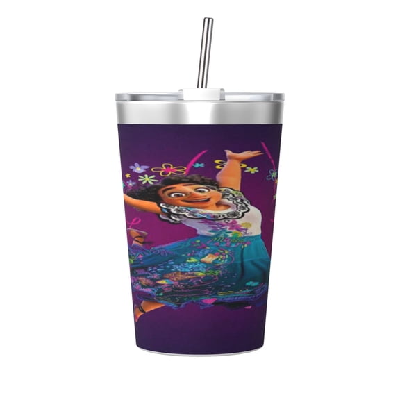 12oz Encan-t Stainless Steel Insulated Tumbler Cups with Conical Straw