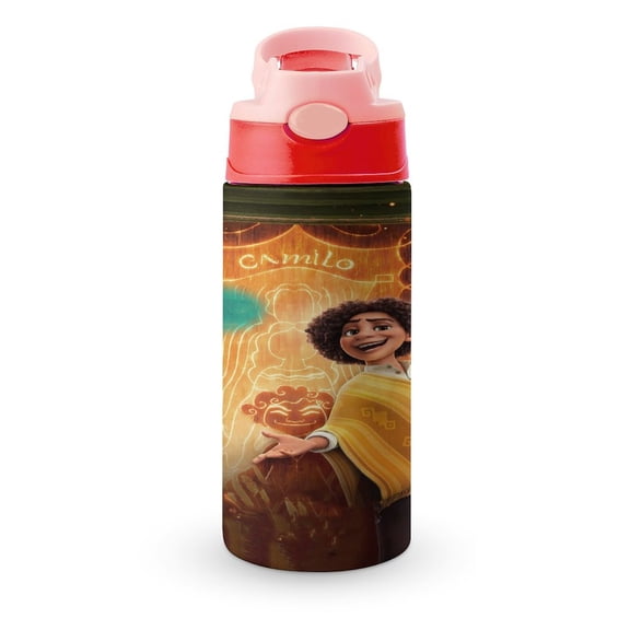 12oz Encan-t Water Bottle with Straw Lid Insulated Cartoon Stainless Steel Reusable Tumbler for Boys Girls
