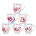 thumbnail image 1 of EPFamily 12 oz Floral Ceramic Coffee Mugs Set of 6 – Gold Rim Rose Tea Cups, Lead Free, Dishwasher Safe, Gift for Women, Wedding, Housewarming, 1 of 16