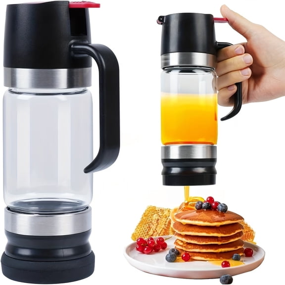 12oz Glass Honey Dispenser with Ergonomic Handle for Drizzle Control