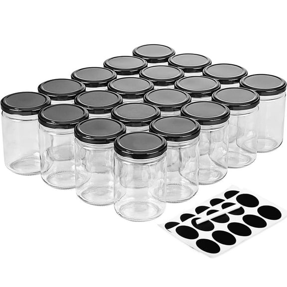 12oz Glass Jars with Lids 20 Count Food Storage and Craft Containers