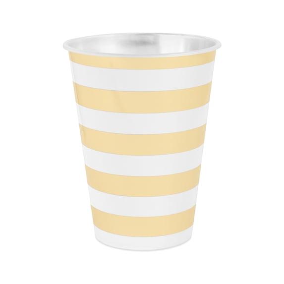 12oz. Gold Stripes Plastic Cups by Celebrate It® - 8ct.