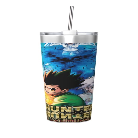 12oz Hunter X Hunte Gon Killua (2) Stainless Steel Insulated Tumbler Cups with Conical Straw