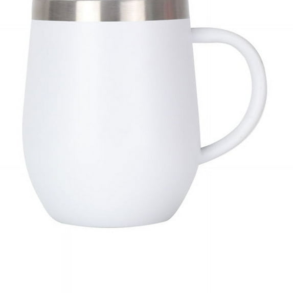 12oz Insulated Coffee Mug with Handle Stainless Steel Insulated Coffee Mug Double Wall Vacuum Travel Mug Tumbler Cup with Sliding Lid Travel Coffee Cup Thermal Cup