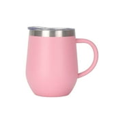 12oz Insulated Coffee Mug with Handle Stainless Steel Insulated Coffee Mug Double Wall Vacuum Travel Mug Tumbler Cup with Sliding Lid Travel Coffee Cup Thermal Cup