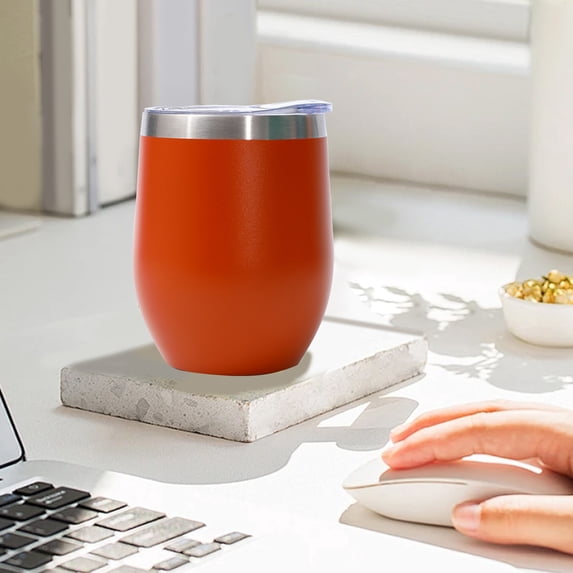12oz Insulated Stainless Steel Coffee Mug, Vacuum Insulated Double Wall Travel Cup with Lid