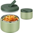 thumbnail image 1 of 12oz Insulated Vacuum Food Jar with Buckle Lid Wide Mouth Soup Thermo for Hot Food Kids Leakproof Stainless Steel Lunch Container- Green- 1Pack, 1 of 13