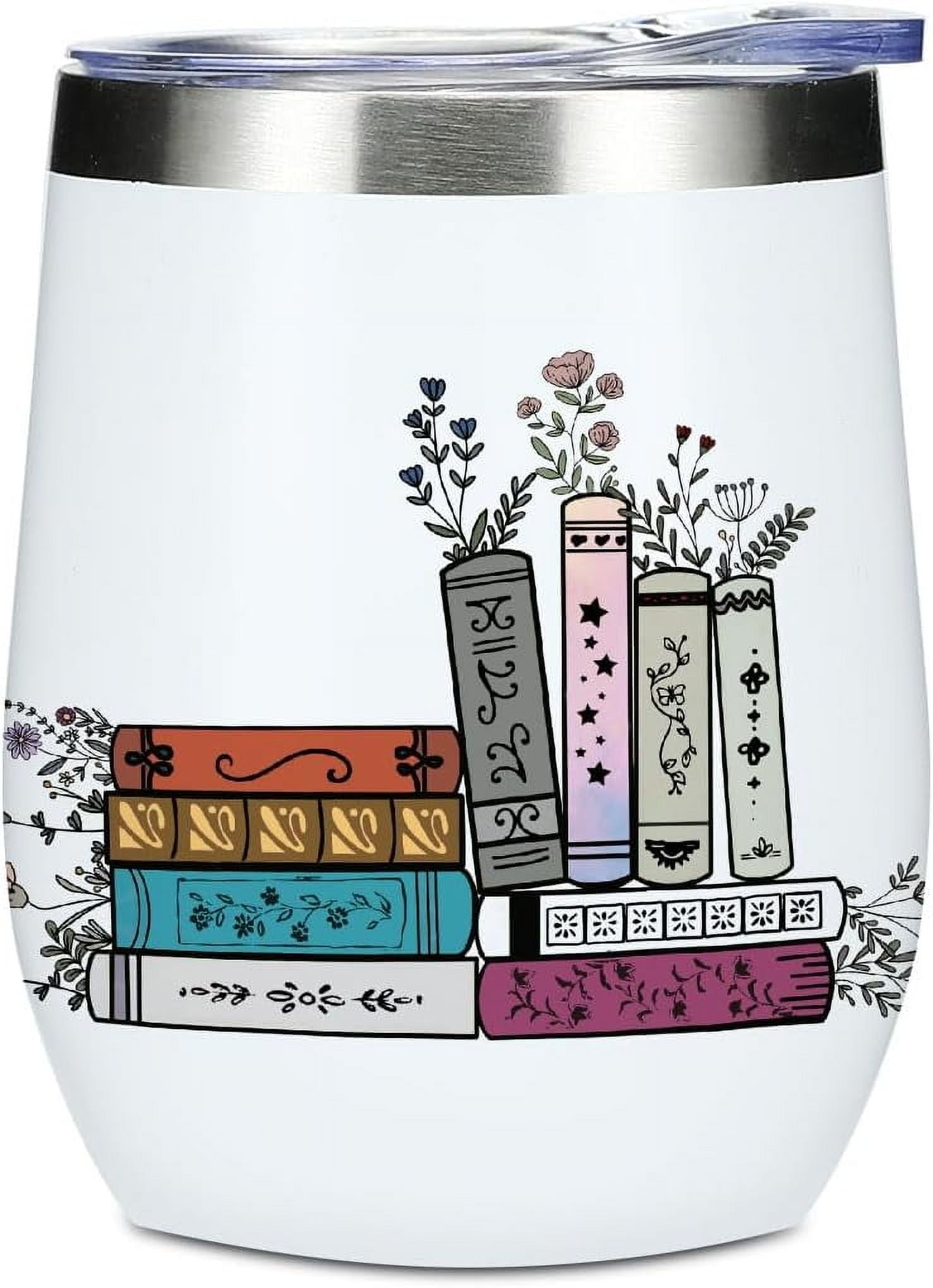 40oz Book Lovers Tumbler With Handle & Straw – Insulated, Stainless Steel, Gift For Readers