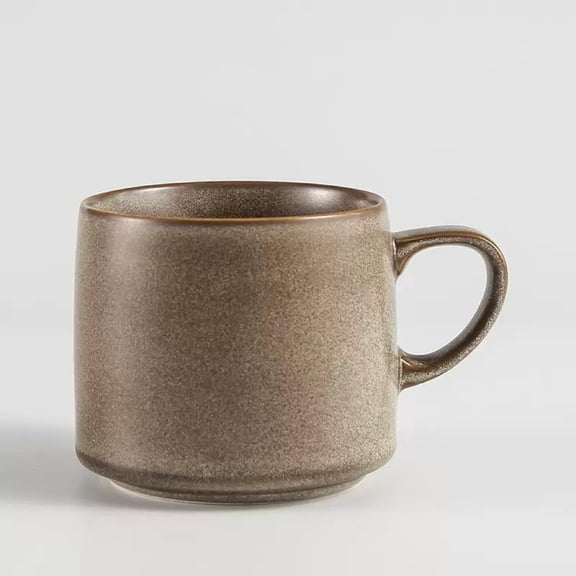 12oz Japanese Style Reactive Glaze Stoneware Coffee Mug, Lead-Free Ceramic Tea Cup with Handle, Microwave & Dishwasher Safe