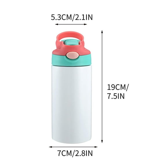 12oz Kids Insulated Water Bottle,Leak-proof Toddler Cup with Straws Lids,Kids Water Bottles for School Boys Girls,Stainless Steel Vacuum Insulated Bottle for Kids,BPA Free