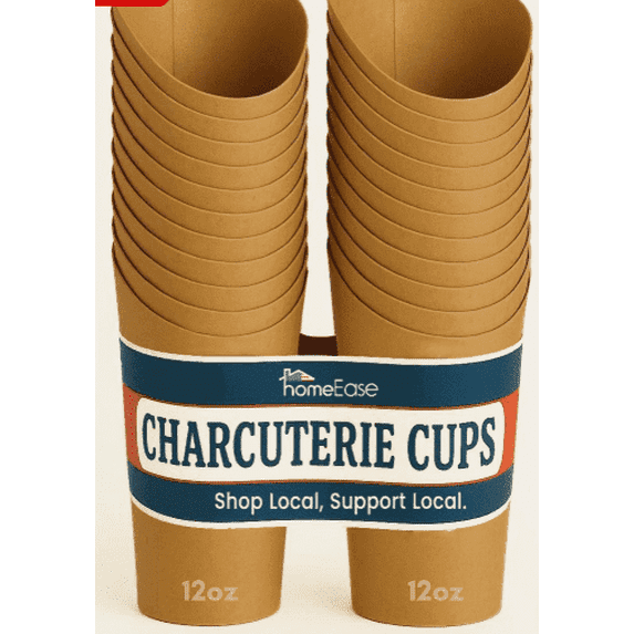 12oz Kraft Paper Cups – Pack of 60, Eco-Friendly Disposable Hot Drink Cups