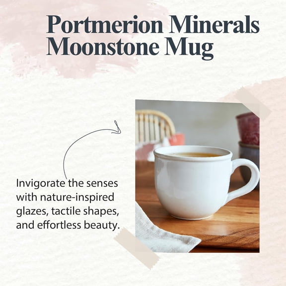 12oz Minerals Mug, Moonstone (Set of 4) - Stoneware Coffee Cup