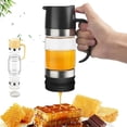 thumbnail image 1 of 12oz No-Drip Glass Honey Dispenser with Base & Handle, Refillable Syrup Container for Coffee Tea Pancakes, 1 of 8