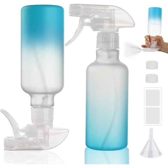 12oz Plastic Bottles 2 Pack, 360? Any-Angle Spraying