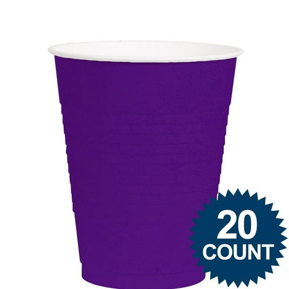 12oz. Purple Plastic Cups (20 Count)