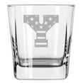 thumbnail image 1 of 12oz Square Base Rocks Whiskey Glass American Flag Monogram (Y), 1 of 1