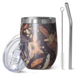 thumbnail image 1 of 12oz Stainless Steel Insulated Wine Tumbler with Lid and Straw – Double Wall Vacuum Mug for Hot & Cold Drinks, 304 Steel Interior, Sweat-Free Design, 1 of 5
