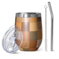 thumbnail image 1 of 12oz Stemless Wine Tumblers Fall Pumpkins Vacuum Insulated Stainless Steel Travel Tumbler Cups Mug with Lid and Straw for Champaign,Cocktail,Beer with Cleaning Brush, 1 of 5