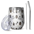 thumbnail image 1 of 12oz Stemless Wine Tumblers Halloween Happy Halloween Pumpkins and Spiders Vacuum Insulated Stainless Steel Travel Tumbler Cups Mug with Lid and Straw for Champaign,Cocktail,Beer with Cleaning Brush, 1 of 5