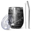 thumbnail image 1 of 12oz Stemless Wine Tumblers Math Equations Algebra Black Pattern Vacuum Insulated Stainless Steel Travel Tumbler Cups Mug with Lid and Straw for Champaign,Cocktail,Beer with Cleaning Brush, 1 of 5