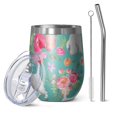 thumbnail image 1 of 12oz Stemless Wine Tumblers Schnauzer Dogs Vacuum Insulated Stainless Steel Travel Tumbler Cups Mug with Lid and Straw for Champaign,Cocktail,Beer with Cleaning Brush, 1 of 5