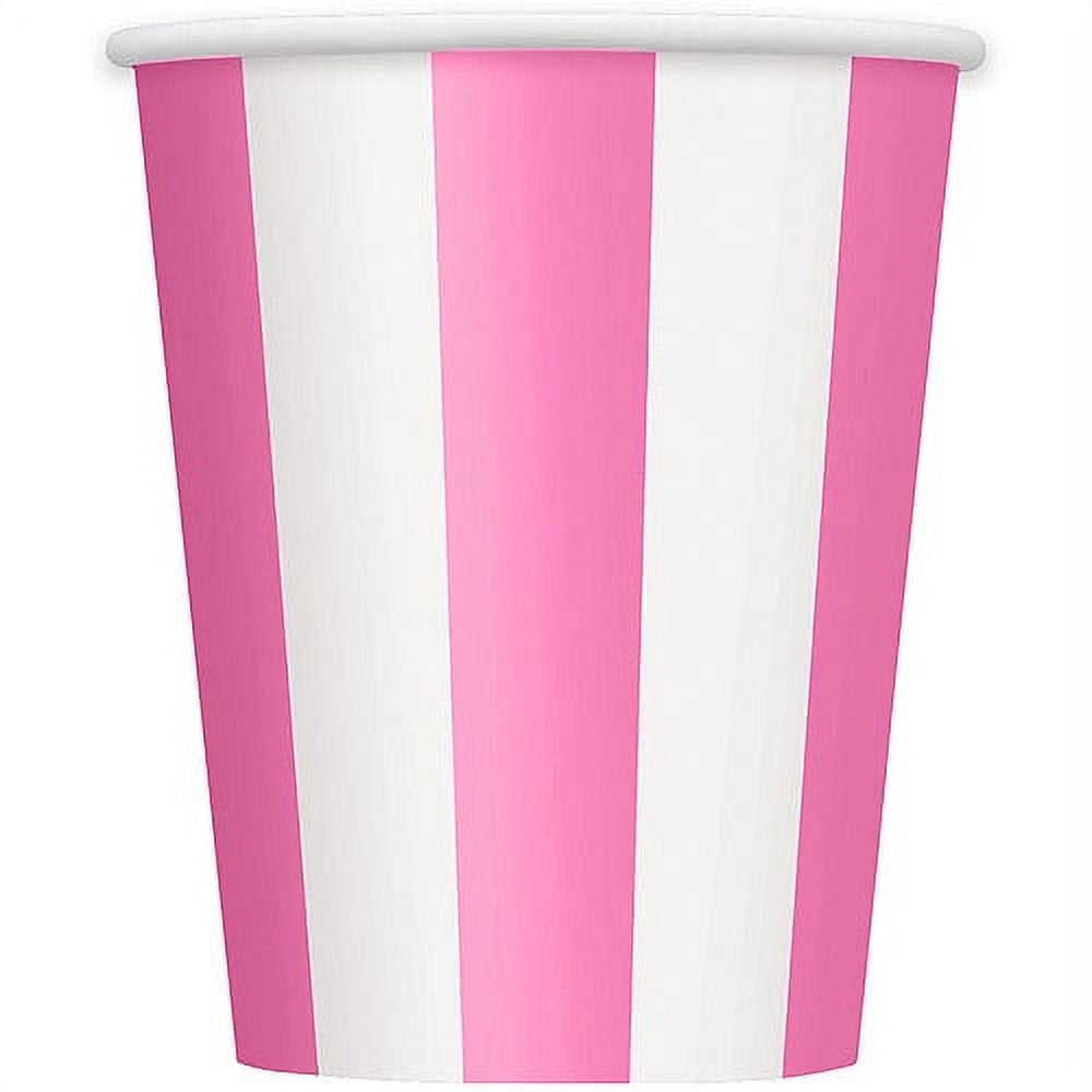 Unique 12oz Hot Pink Paper Cups, 10ct
