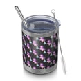 thumbnail image 1 of 12oz Tumblers Black Cartoon Unicorn Rainbow Pattern Vacuum Insulated Stainless Steel Travel Tumbler Cups Mug with Lid and Straw for Beer,Coffee,Beverages with Cleaning Brush for Cold & Hot Drinks, 1 of 5
