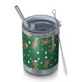 thumbnail image 1 of 12oz Tumblers Green Christmas Gingerbread Man Pattern Vacuum Insulated Stainless Steel Travel Tumbler Cups Mug with Lid and Straw for Beer,Coffee,Beverages with Cleaning Brush for Cold & Hot Drinks, 1 of 5
