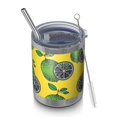 thumbnail image 1 of 12oz Tumblers Green Lime Slices Yellow Pattern Vacuum Insulated Stainless Steel Travel Tumbler Cups Mug with Lid and Straw for Beer,Coffee,Beverages with Cleaning Brush for Cold & Hot Drinks, 1 of 5