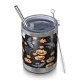 thumbnail image 1 of 12oz Tumblers Halloween Autumn Pattern Vacuum Insulated Stainless Steel Travel Tumbler Cups Mug with Lid and Straw for Beer,Coffee,Beverages with Cleaning Brush for Cold & Hot Drinks, 1 of 5