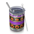 thumbnail image 1 of 12oz Tumblers Halloween Striped Icons Pattern Vacuum Insulated Stainless Steel Travel Tumbler Cups Mug with Lid and Straw for Beer,Coffee,Beverages with Cleaning Brush for Cold & Hot Drinks, 1 of 5