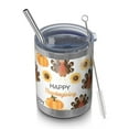 thumbnail image 1 of 12oz Tumblers Happy Thanksgiving Turkey Fall Pumpkin Vacuum Insulated Stainless Steel Travel Tumbler Cups Mug with Lid and Straw for Beer,Coffee,Beverages with Cleaning Brush for Cold & Hot Drinks, 1 of 5