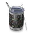 thumbnail image 1 of 12oz Tumblers Multicolor Controllers Games Icons Black Vacuum Insulated Stainless Steel Travel Tumbler Cups Mug with Lid and Straw for Beer,Coffee,Beverages with Cleaning Brush for Cold Hot Drinks, 1 of 5
