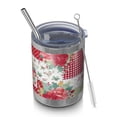 thumbnail image 1 of 12oz Tumblers Pioneer Flower Vacuum Insulated Stainless Steel Travel Tumbler Cups Mug with Lid and Straw for Beer,Coffee,Beverages with Cleaning Brush for Cold & Hot Drinks, 1 of 5
