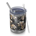 thumbnail image 1 of 12oz Tumblers Pioneer Flower Vacuum Insulated Stainless Steel Travel Tumbler Cups Mug with Lid and Straw for Beer,Coffee,Beverages with Cleaning Brush for Cold & Hot Drinks, 1 of 5