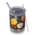 thumbnail image 1 of 12oz Tumblers Pioneer Flower Vacuum Insulated Stainless Steel Travel Tumbler Cups Mug with Lid and Straw for Beer,Coffee,Beverages with Cleaning Brush for Cold & Hot Drinks, 1 of 5