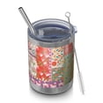 thumbnail image 1 of 12oz Tumblers Pioneer Flower Vacuum Insulated Stainless Steel Travel Tumbler Cups Mug with Lid and Straw for Beer,Coffee,Beverages with Cleaning Brush for Cold & Hot Drinks, 1 of 5