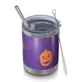 thumbnail image 1 of 12oz Tumblers Purple Halloween Pumpkins Bats and Spiders Vacuum Insulated Stainless Steel Travel Tumbler Cups Mug with Lid and Straw for Beer,Coffee,Beverages with Cleaning Brush for Cold & Hot Drinks, 1 of 5