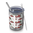 thumbnail image 1 of 12oz Tumblers Red Christmas Farm and Truck Pattern Vacuum Insulated Stainless Steel Travel Tumbler Cups Mug with Lid and Straw for Beer,Coffee,Beverages with Cleaning Brush for Cold & Hot Drinks, 1 of 5