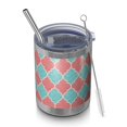 thumbnail image 1 of 12oz Tumblers Red Teal Checkerboard Checkered Pattern Vacuum Insulated Stainless Steel Travel Tumbler Cups Mug with Lid and Straw for Beer,Coffee,Beverages with Cleaning Brush for Cold & Hot Drinks, 1 of 5