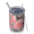 thumbnail image 1 of 12oz Tumblers Shiba Inu Dog and Flower Floral Vacuum Insulated Stainless Steel Travel Tumbler Cups Mug with Lid and Straw for Beer,Coffee,Beverages with Cleaning Brush for Cold & Hot Drinks, 1 of 5