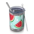 thumbnail image 1 of 12oz Tumblers Summer Watermelon Vacuum Insulated Stainless Steel Travel Tumbler Cups Mug with Lid and Straw for Beer,Coffee,Beverages with Cleaning Brush for Cold & Hot Drinks, 1 of 5