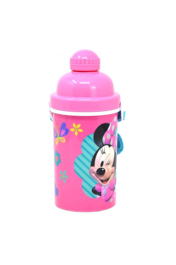 12oz Water Bottle Disney Minnie Mouse Kids Canteen with Pop Up Lid