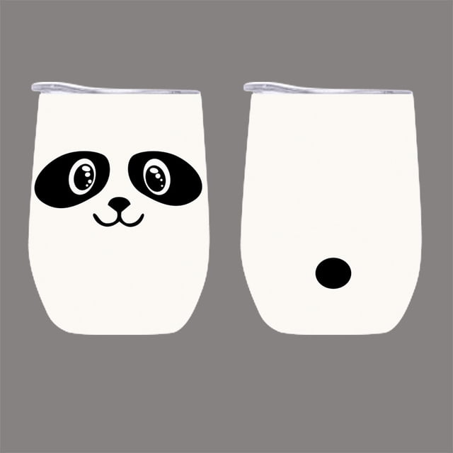 12oz cute Ushaped thermal insulation big belly red wine glass color