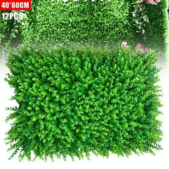 12pack Artificial Boxwood Mat Wall Hedge Decor Fence Panel Grass Decor 24"x16"